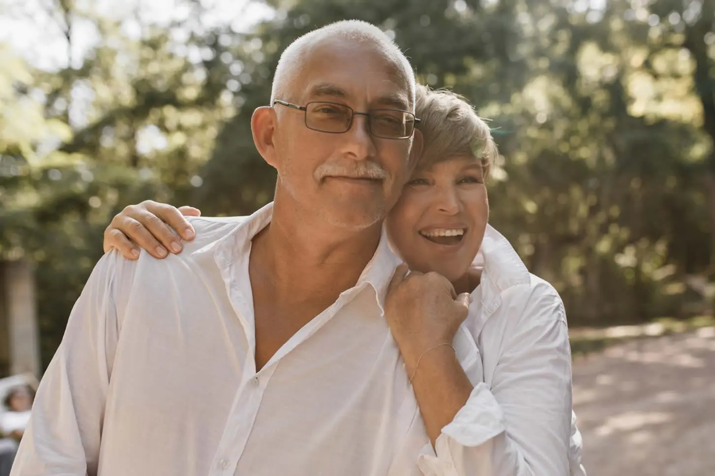 mature couple with no skin cancer